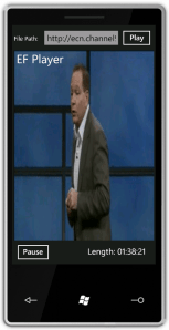 EF Player (Mobile) on Windows Phone 7