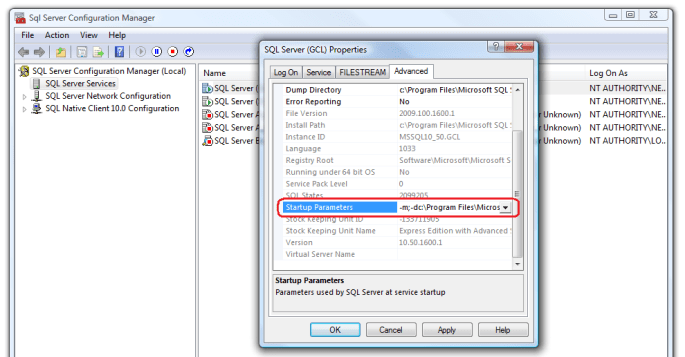 Step 2: Add -m as Parameter
