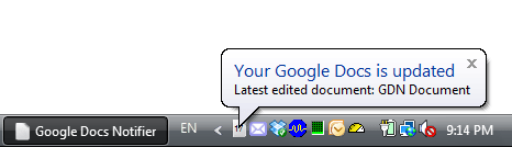 System Tray Notification System Tray Notification Popup