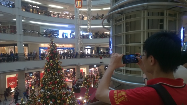 Christmas decoration in KLCC.