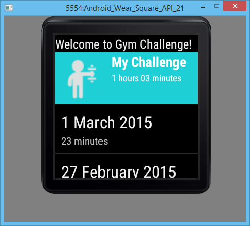 One of the features in Gym Challenge is to keep track of the user's time spent on gym.