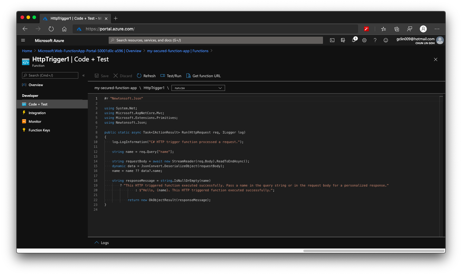 Authenticate an Azure Function with Azure Active Directory ...