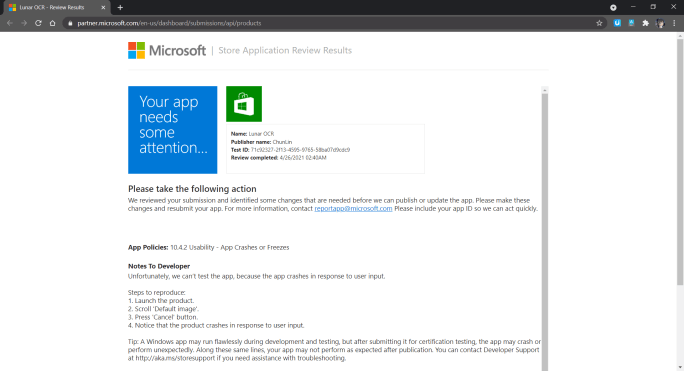 Submitting My First UWP App to the Microsoft Store – cuteprogramming
